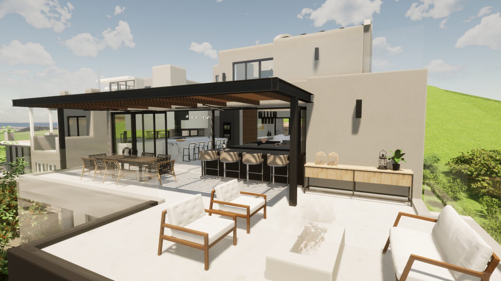 Rooftop deck by day